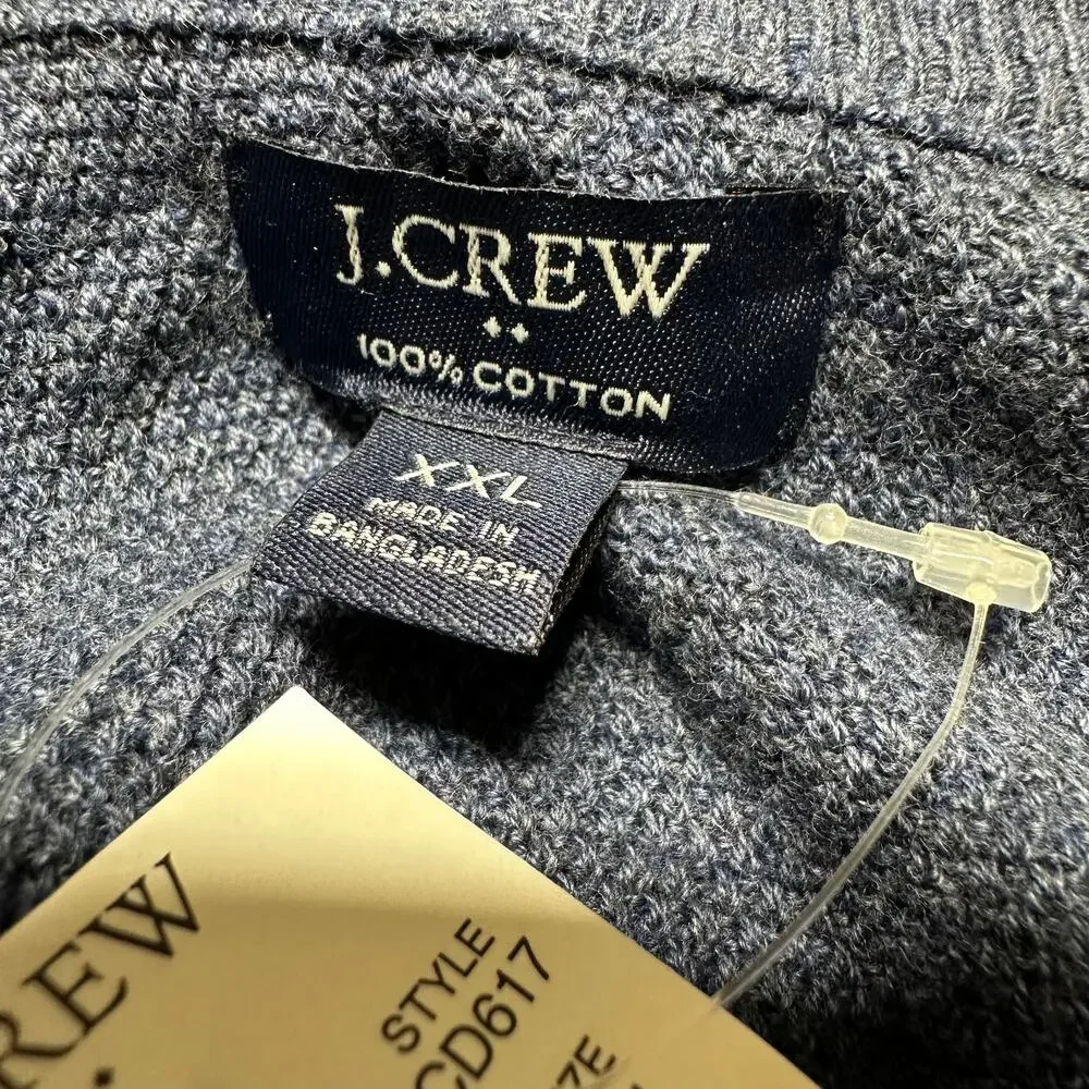J. Crew Men's Crewneck Sweater Navy Blue Men's Size XXL New With Tags
